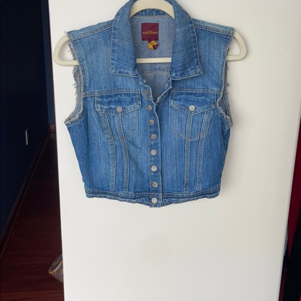 Jean crop vest